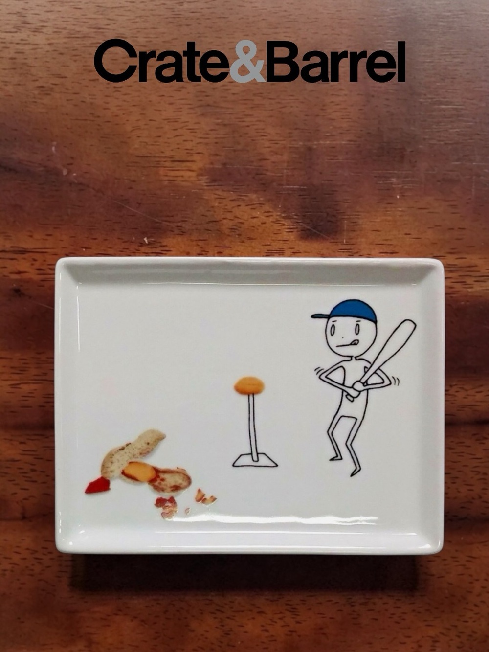 CB2 Modern Appetizer Plate- Oliver Baseball